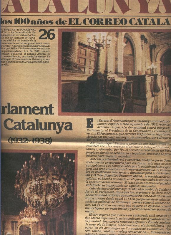 Un siglo de cataluña en los 100 años de El Correo Catalan, fasciculos numero 26