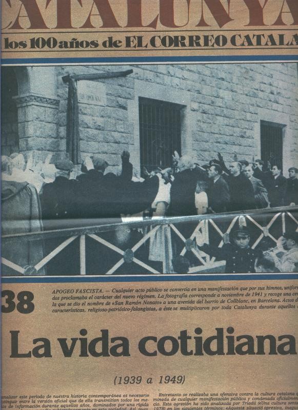 Un siglo de cataluña en los 100 años de El Correo Catalan, fasciculo numero 38