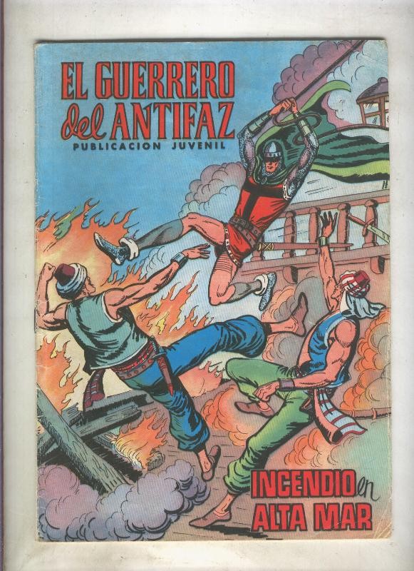 El Guerrero del Antifaz color numero 083: Incendio en alta mar (numerado 4 en trasera)