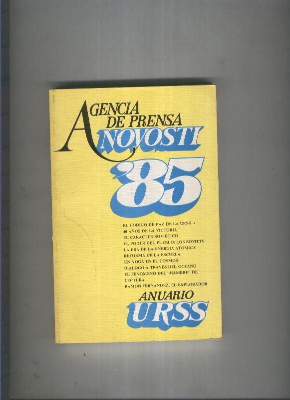 Agencia de prensa Novosti anuario URSS