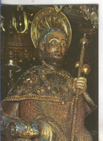 Postal 004858 : Imagen del Apostol Santiago en Catedral de Santiago