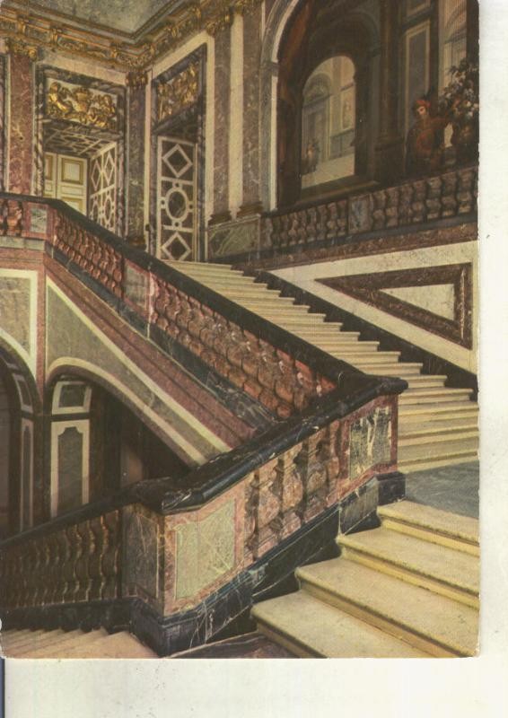 Postal 015224: Escalera de la reina del castillo de Versalles, Francia