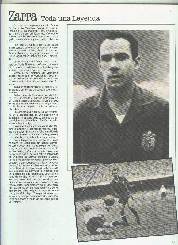 España 1982 lamina 10: Articulo sobre Zarra