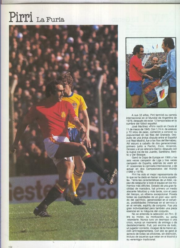España 1982 lamina 21: Articulo sobre Pirri, la furia