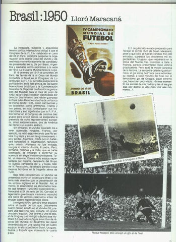 España 1982 lamina 31: Articulo sobre Brasil 1950