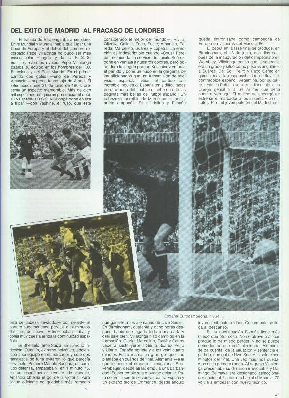 España 1982 lamina 36: Del exito de Madrid al fracaso de Londres