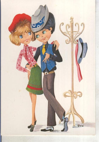 Postal 015259: Pareja de novios, ilustracion de Beni