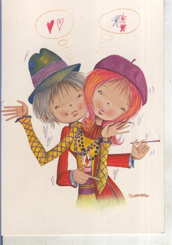 Postal 015261: Pareja enamorados, ilustracion de Joser ?