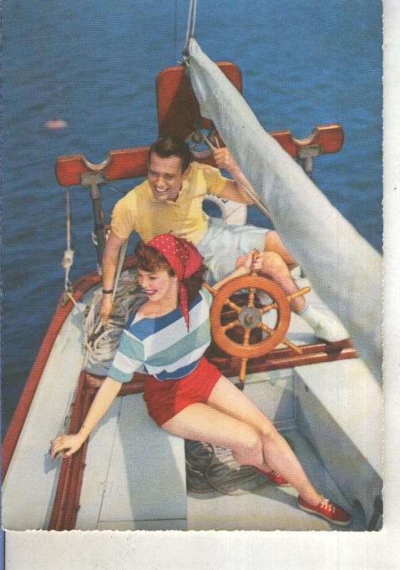 Postal 015270: Pareja en velero