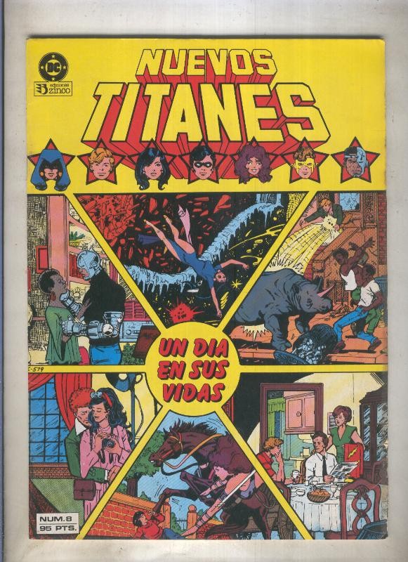 Nuevos Titanes volumen 1 numero 08 (numerado 10 en trasera)
