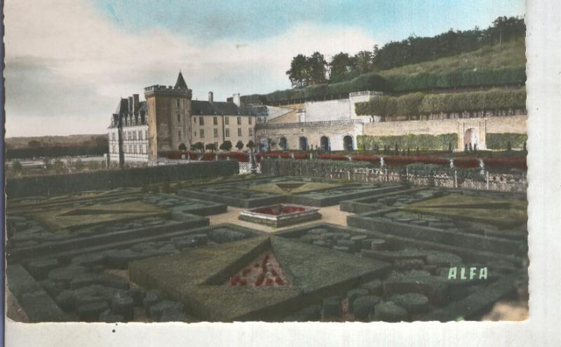 Postal 015381: Castillo y jardines de Villandry, Francia