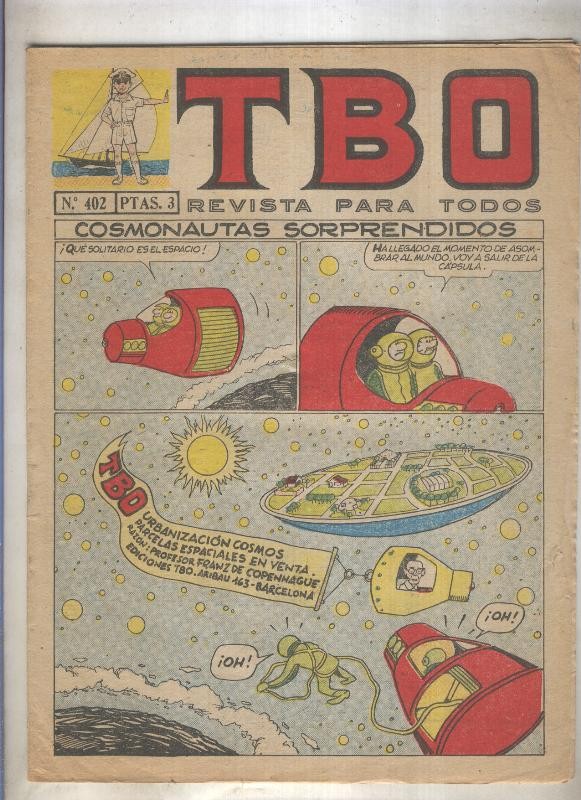 TBO numero 402: Cosmonautas sorprendidos (Blanco), (numerado 2 en trasera)