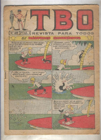 TBO numero 409: El naufrago hambriento (Urda), (numerado 2 en trasera)