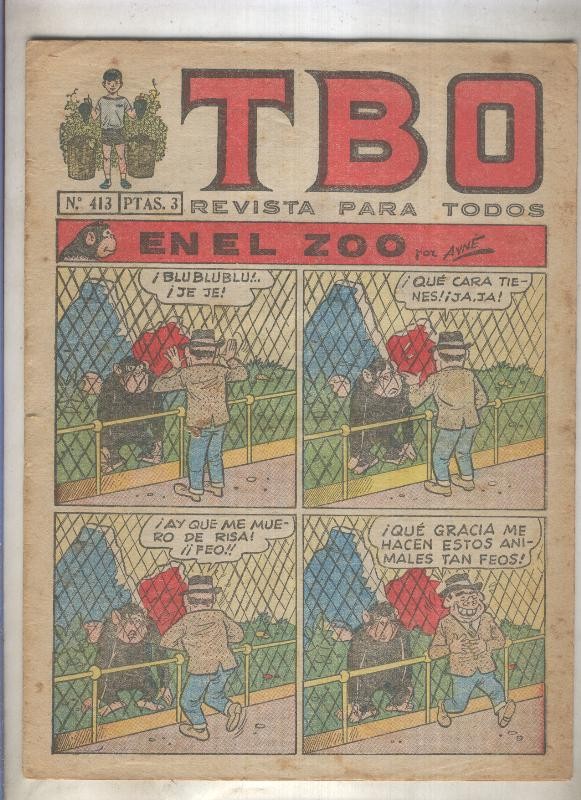 TBO numero 413: En el zoo (Ayne), (numerado 2 en trasera)