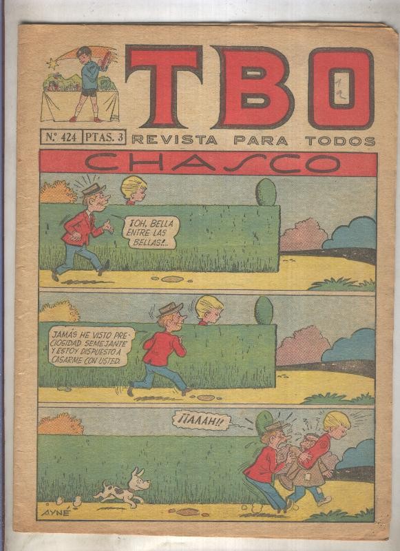 TBO numero 424: Chasco (Ayne), (numerado 1 en trasera)