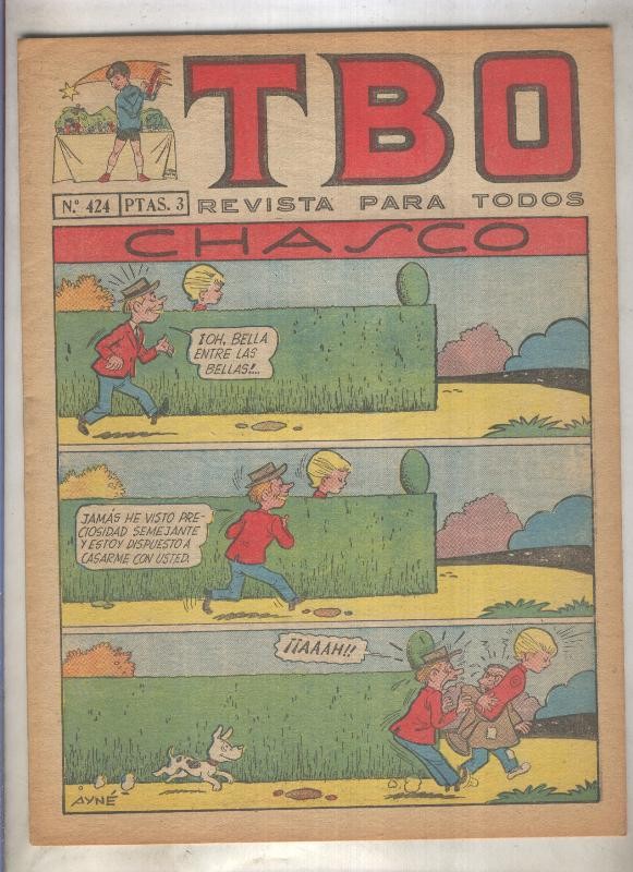 TBO numero 424: Chasco (Ayne), (numerado 3 en trasera)
