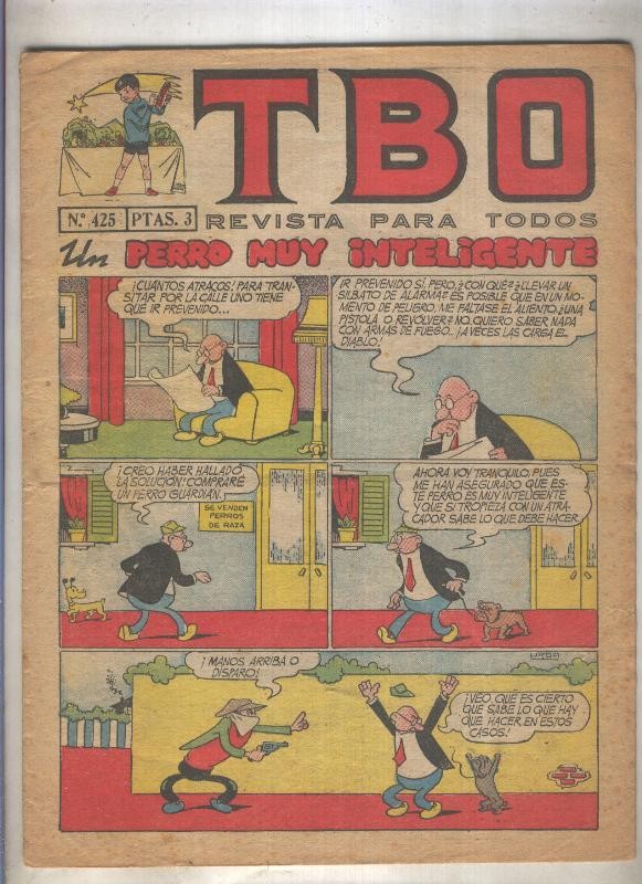 TBO numero 425: Un perro muy inteligente (Urda), (numerado 1 en trasera)