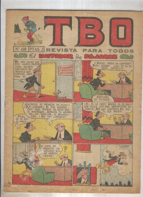 TBO numero 435: El imitador de pajaros (Urda), (numerado 2 en trasera)