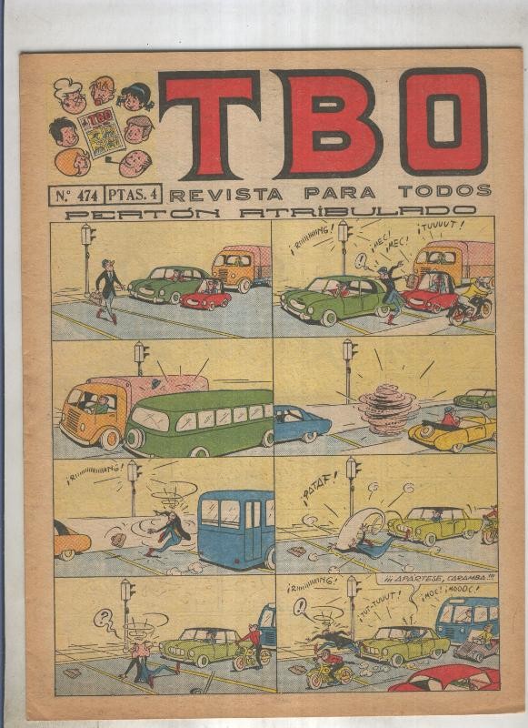 TBO numero 474: Peaton atribulado (Coll), (numerado 1 en trasera)