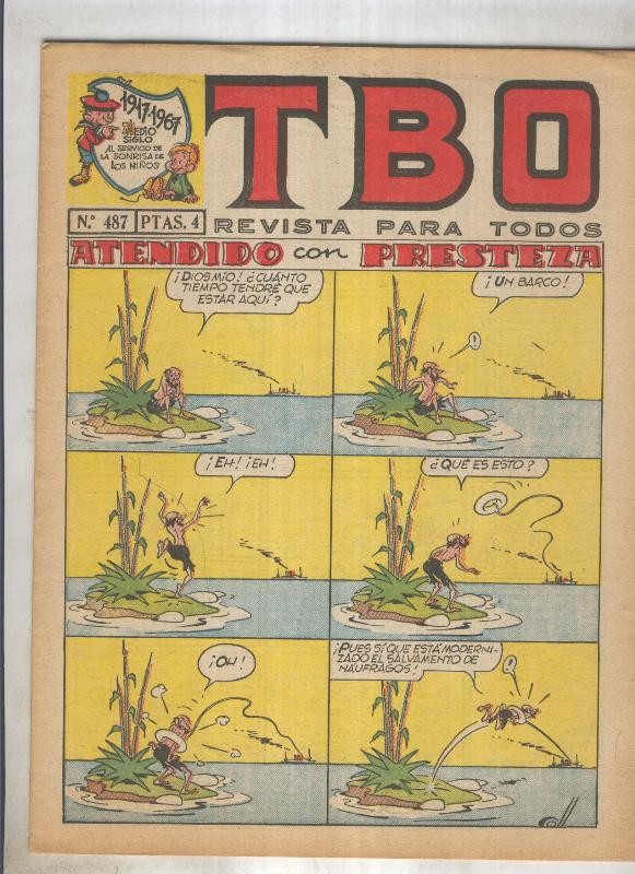 TBO numero 487: Atendido con presteza (Coll), (numerado 2 en trasera)