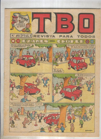 TBO numero 493: Examen para chofer (Blanco), (numerado 1 en trasera)