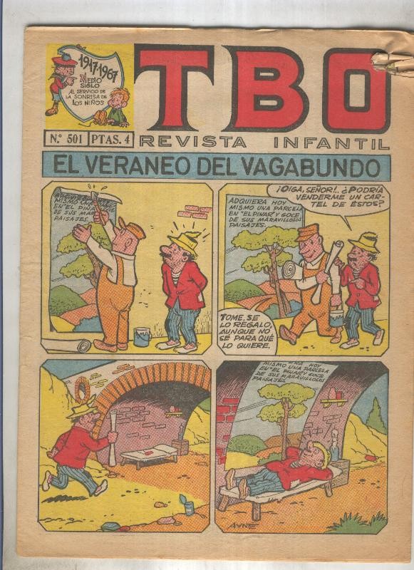 TBO numero 501: El veraneo del vagabundo (Ayne), (numerado 3 en trasera)