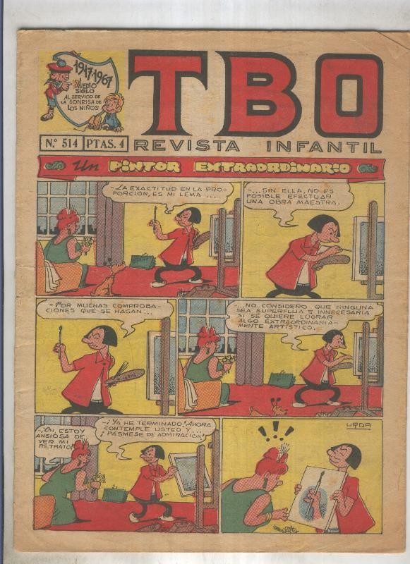 TBO numero 514: Un pintor extraordinario (Urda), (numerado 2 en trasera)