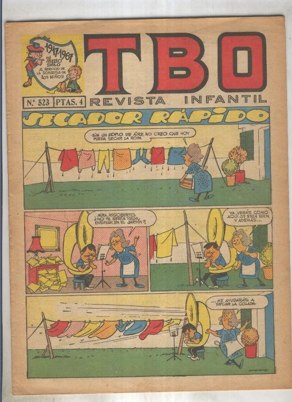 TBO numero 523: Secador rapido (Moreno), (numerado 1 en trasera)