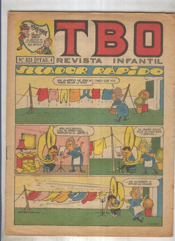 TBO numero 523: Secador rapido (Moreno), (numerado 2 en trasera)