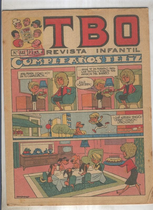 TBO numero 533:  Cumpleaño feliz (Moreno), (numerado 1 en trasera(