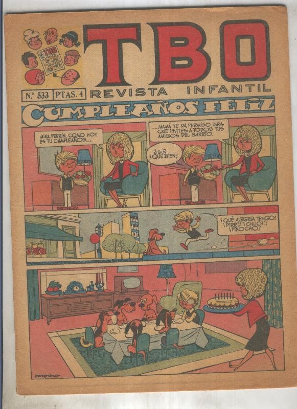 TBO numero 533:  Cumpleaño feliz (Moreno), (numerado 3 en trasera(