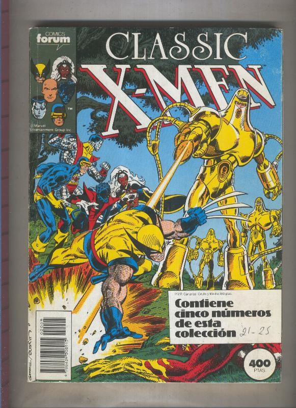 Classic X Men volumen 1 retapado numero 21 al 25