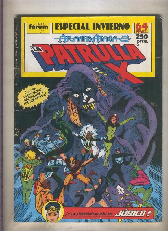 La Patrulla X especial invierno 1989: Atlantis Ataca (numerado 3 en interior cubierta)