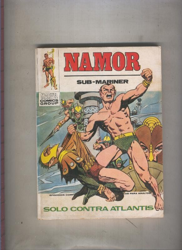 Namor tapa carton numero 28: Solo contra Atlantis