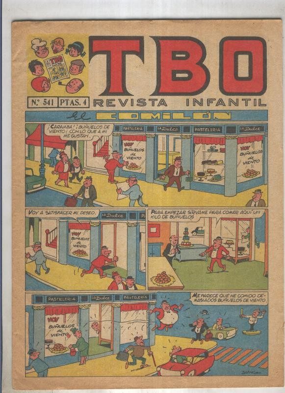 TBO numero 541. El comilon (Blanco), (numerado 1 en trasera)