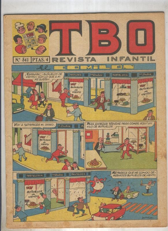 TBO numero 541. El comilon (Blanco), (numerado 2 en trasera)