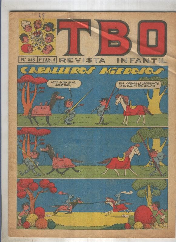 TBO numero 548: Caballeros miedosos (Moreno), (numerado 1 en trasera)
