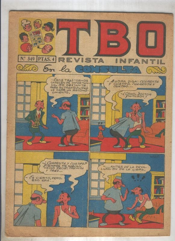 TBO numero 549: En la consulta (urda), (numerado 2 en trasera)