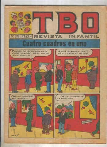 TBO numero 570: Cuatro cuadros en uno (Ayne), (numerado 1 en trasera)