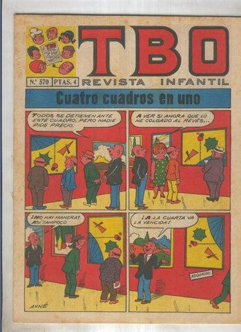 TBO numero 570: Cuatro cuadros en uno (Ayne), (numerado 2 en trasera)