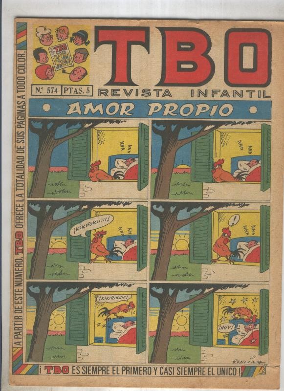 TBO numero 574: Amor propio (Benejam), (numerado 1 en trasera)