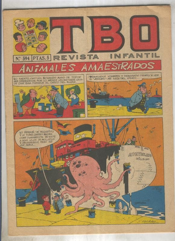 TBO numero 594: Animales amaestrados (Roldan), (numerado 1 en trasera)