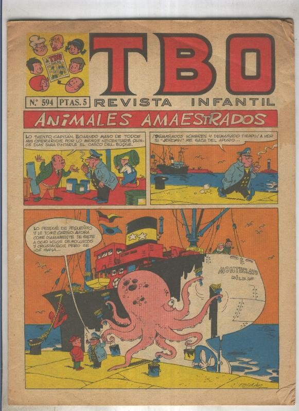 TBO numero 594: Animales amaestrados (Roldan), (numerado 2 en trasera)