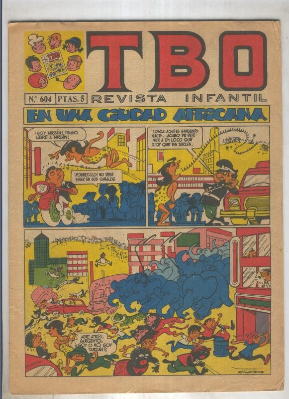 TBO numero 604: En una ciudad africana (Moreno), (numerado 4 en trasera)