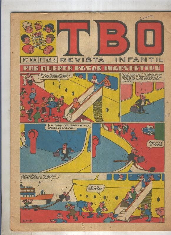 TBO numero 616: Por querer pasar inadvertido (Blanco), (numerado 1 en trasera)