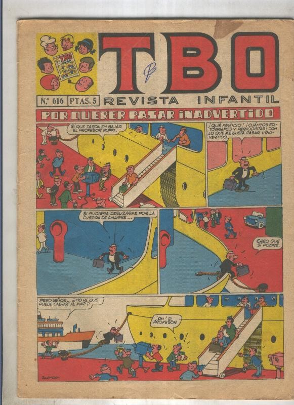 TBO numero 616: Por querer pasar inadvertido (Blanco), (numerado 2 en trasera)