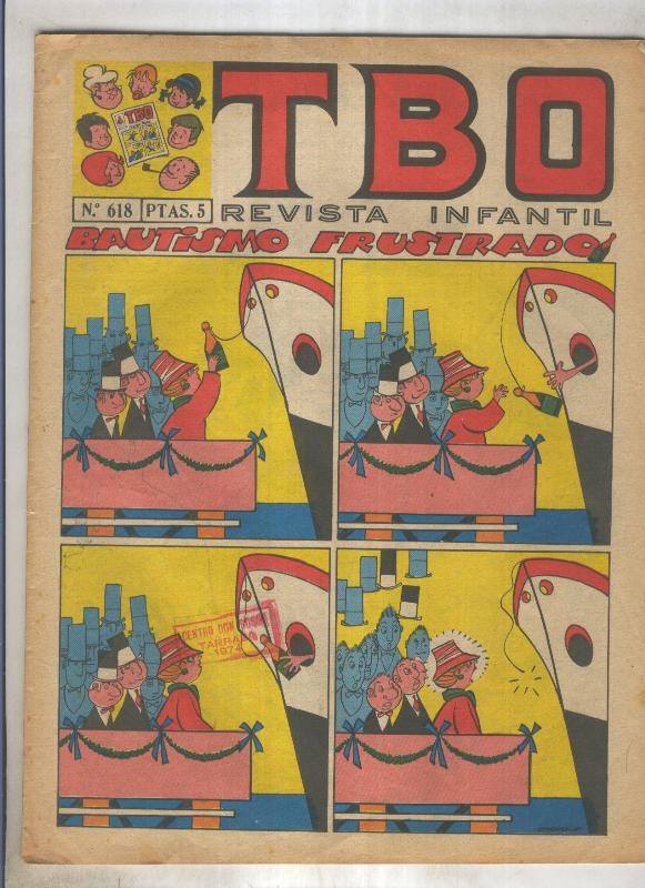 TBO numero 618: Bautismo frustrado (Moreno), (numerado 1 en trasera)