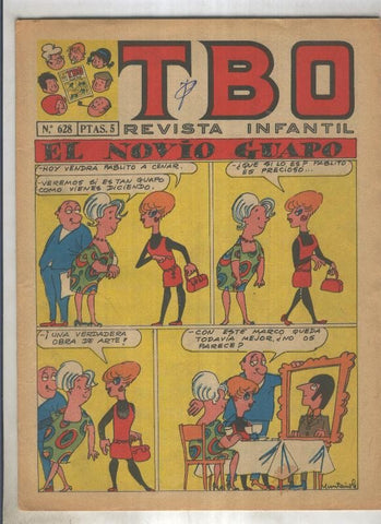 TBO numero 628: El novio guapo (Muntañola), (numerado 1 en trasera)