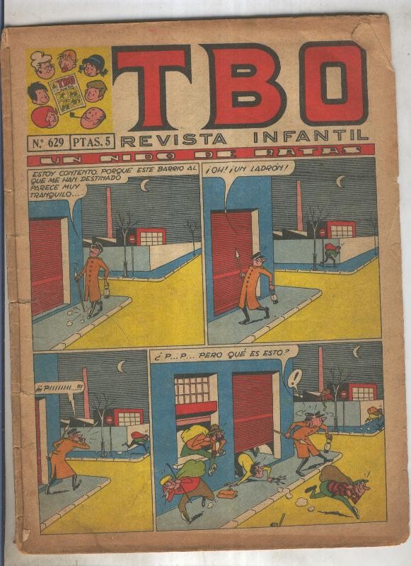TBO numero 629: Un nido de ratas (Coll) , (numerado 1 en trasera)