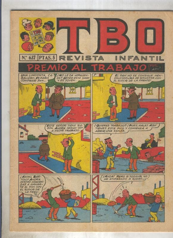 TBO numero 637: Premio al trabajo (Ayne), (numerado 2 en trasera)